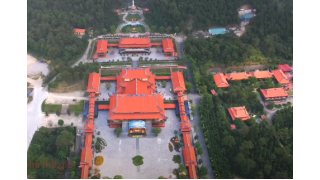 Toàn cảnh chùa Ba Vàng - Quảng Ninh từ trên cao